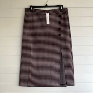 Plaid pencil skirt